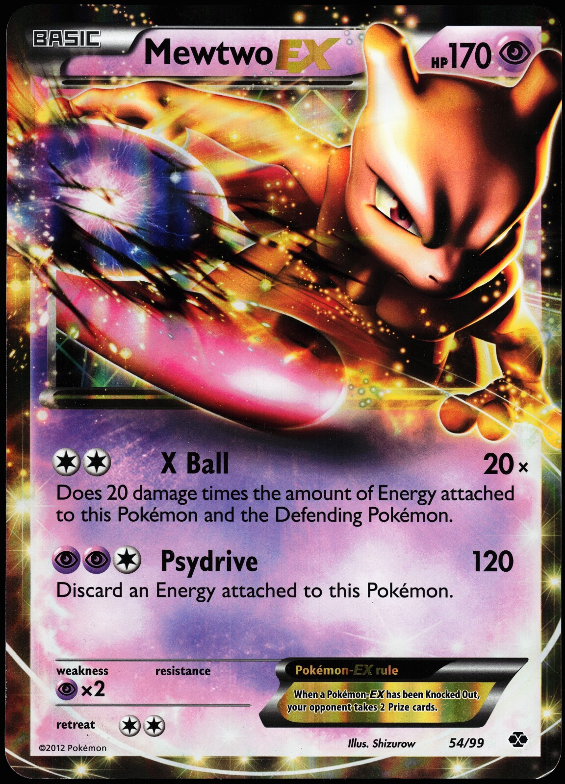 Mewtwo Ex [Jumbo] #54 from Next Destinies Pokémon card set